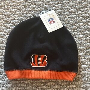 NFL Official Cincinnati Bengals Logo Beanie 2 Sided Stocking Hat Brand New‎ Tag